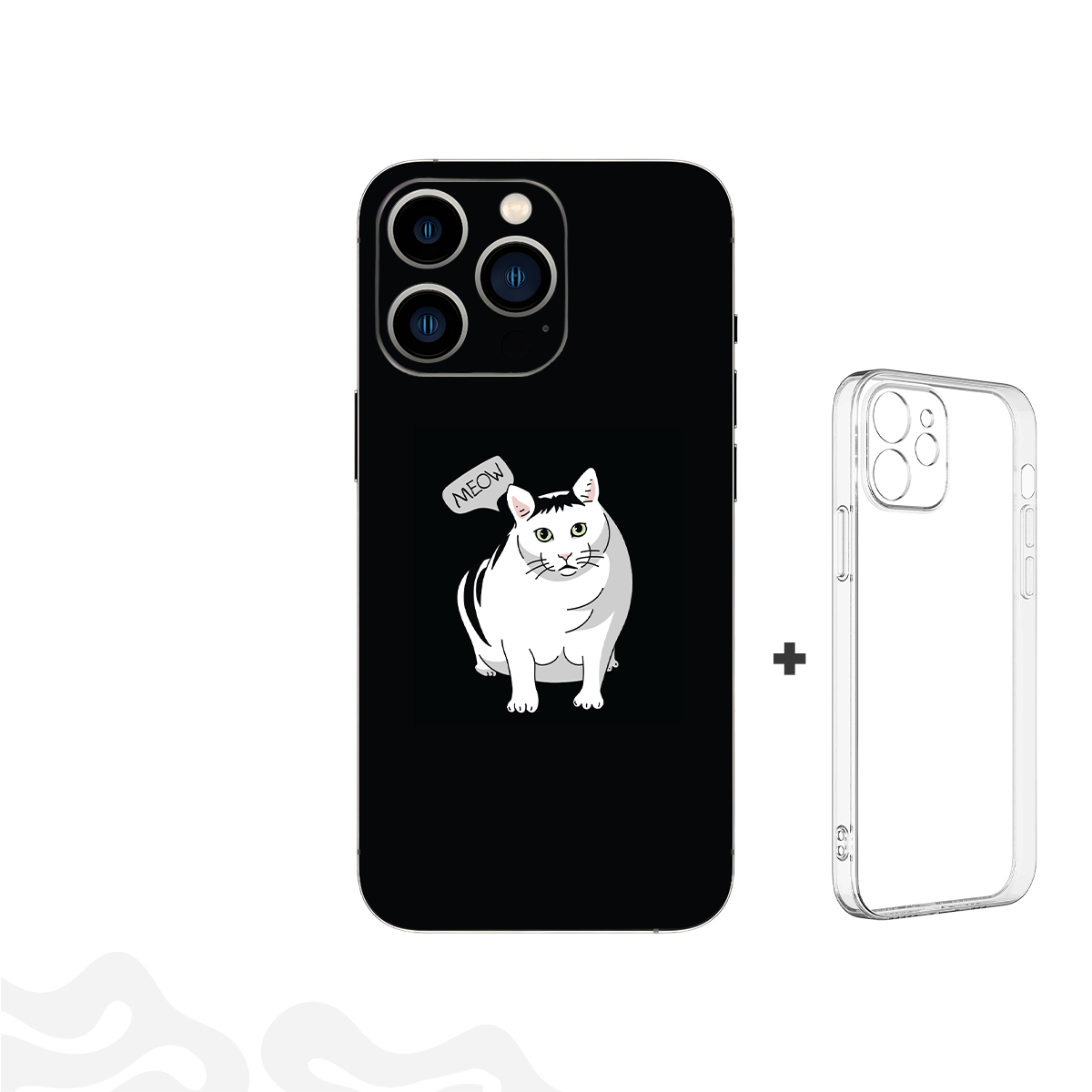 02 Purrfect Guard Skin – Cat Edition + Coque Transparente - Image 1