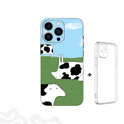 Moo Mood Skin – Cow Edition + Coque Transparente