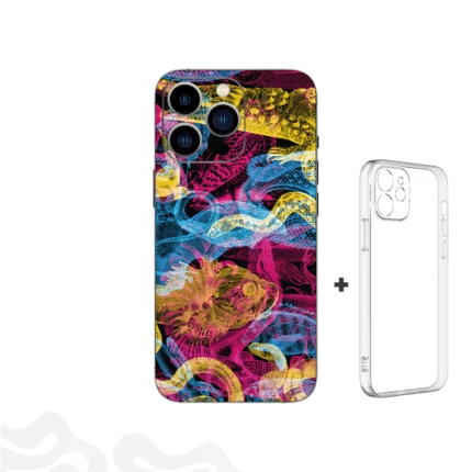 Psy Jungle Skin – Abstract Animal Fusion + Coque Transparente
