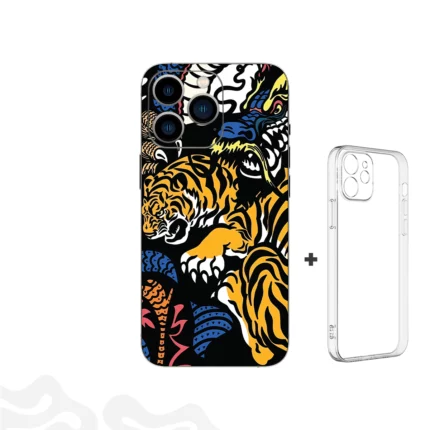 Tiger Spirit Skin – Vintage Tattoo Fusion + Coque Transparente