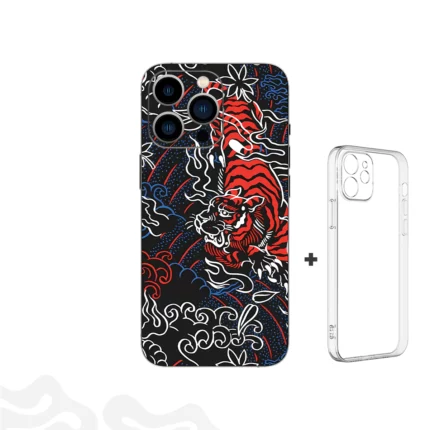 White Fang Skin – Japanese Tiger Art + Coque Transparente