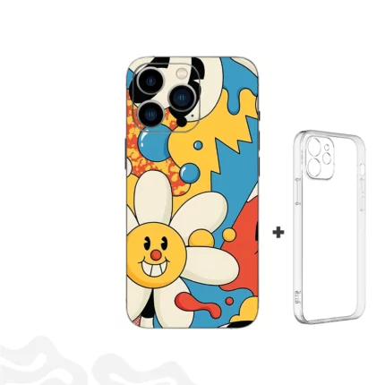 Groovy Vibes Skin – Retro Hippie Harmony + Coque Transparente