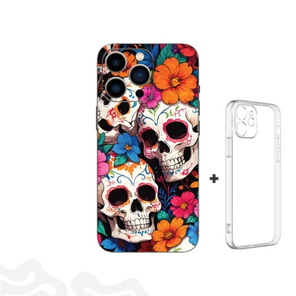 Chromaskull Skin – Bold Color Burst + Coque Transparente