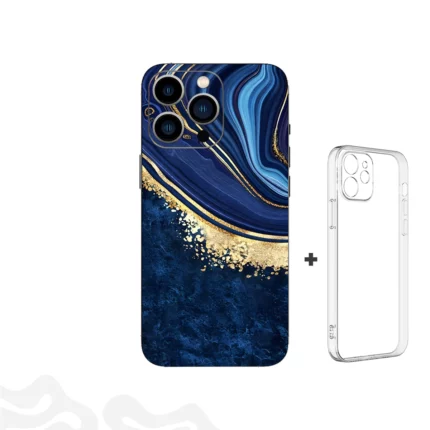 Cryo Surge Skin – Electric Blue Marble + Coque Transparente