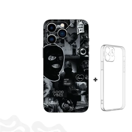 Urban Gritty Collage Skin - Streetwear Hustle - Coque Transparent