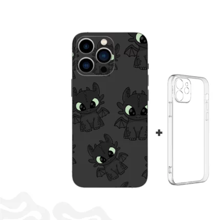 Night Fury Charm Skin - Toothless Pattern - Coque Transparent