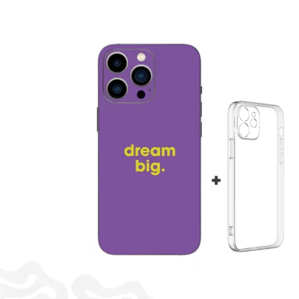 Dream Big – Minimalist Typography Skin + Coque Transparent