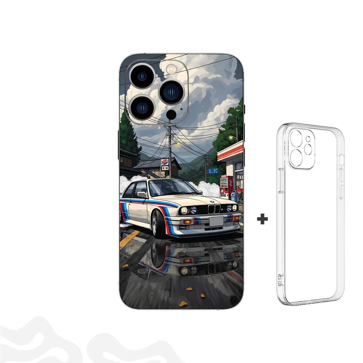 04 E30 Drift Skin – BMW M3 Classic + Coque Transparente - Image 1