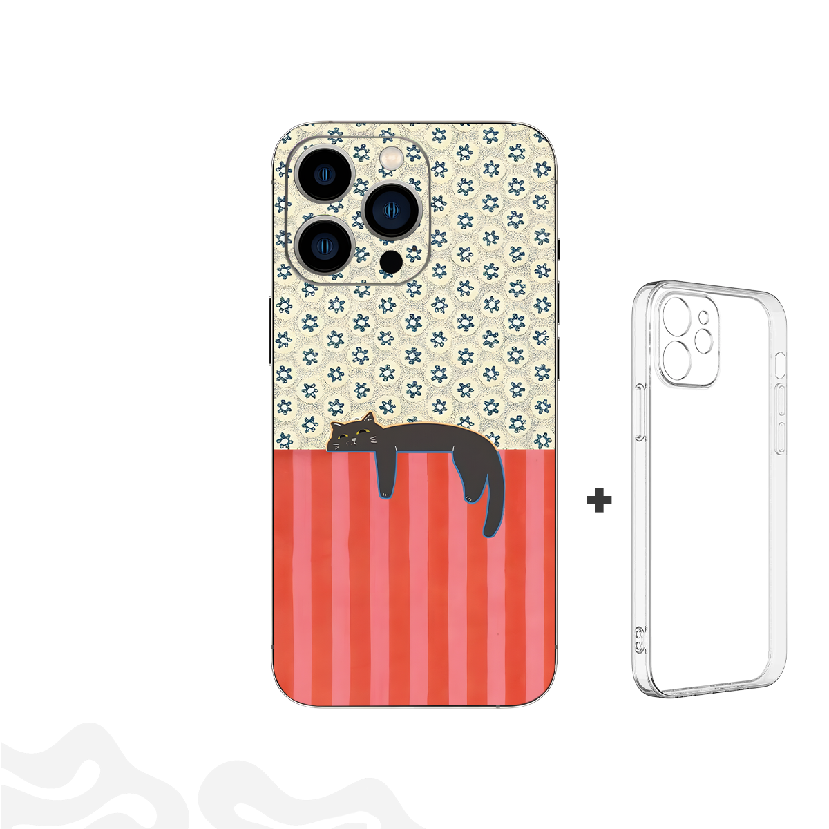 06 Blossom Paws Skin – Floral Cat Edition + Coque Transparente - Image 1