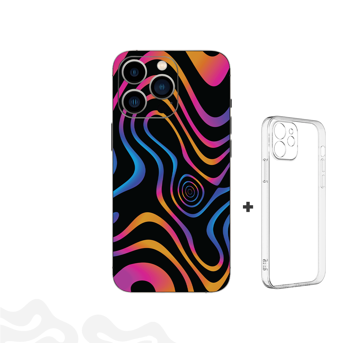 6 Nebula Flow Skin – Liquid Marble + Coque Transparente - Image 1